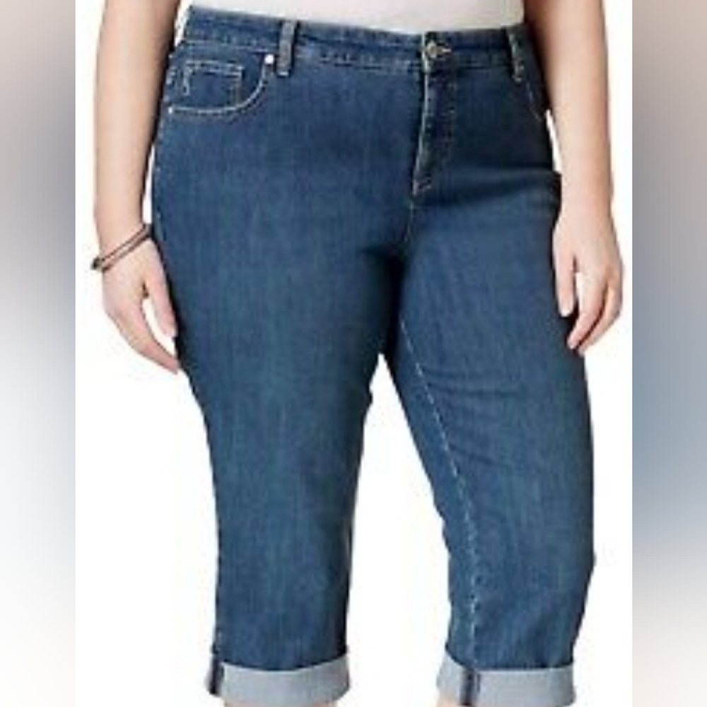 Style and Co Plus Size Mid-Rise Capri